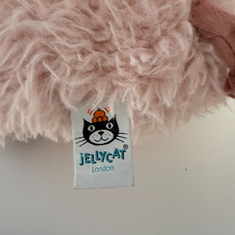 Jellycat Pink Fuzzy Curvie Pig Stuffed Animal Retired Collectible - Picture 5 of 6